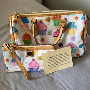 Dooney and Bourke cupcake print handbag/clutch
